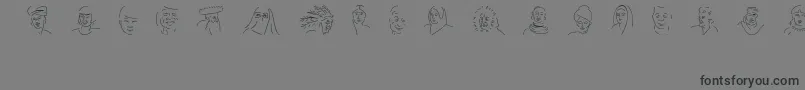 FacesOfTheCentury Font – Black Fonts on Gray Background