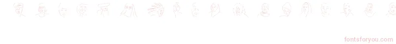 Шрифт FacesOfTheCentury – розовые шрифты