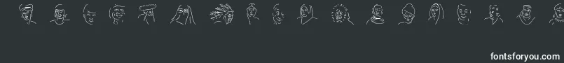 FacesOfTheCentury-Schriftart – Weiße Schriften
