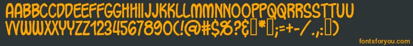 Ohcrap Font – Orange Fonts on Black Background