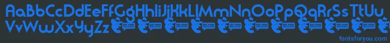 Moderna Font – Blue Fonts on Black Background