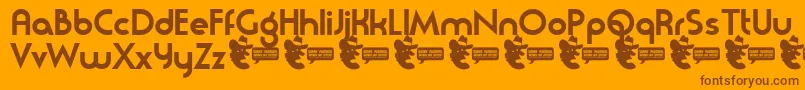 Moderna Font – Brown Fonts on Orange Background