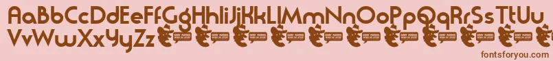 Moderna Font – Brown Fonts on Pink Background