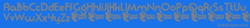 Moderna Font – Gray Fonts on Blue Background