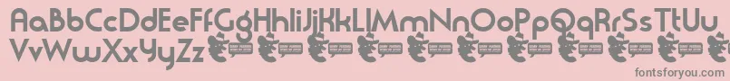 Moderna-Schriftart – Graue Schriften auf rosa Hintergrund