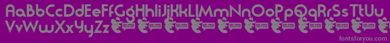 Moderna Font – Gray Fonts on Purple Background