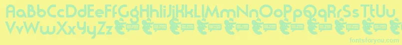 Moderna Font – Green Fonts on Yellow Background