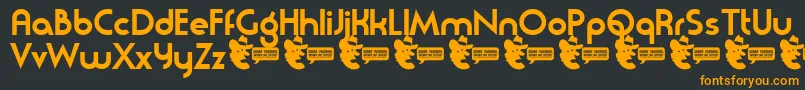 Moderna Font – Orange Fonts on Black Background