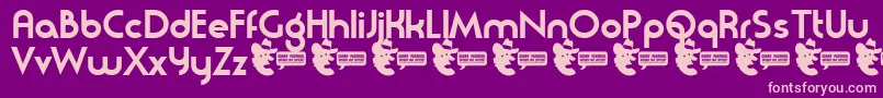 Moderna Font – Pink Fonts on Purple Background