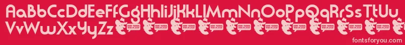 Moderna Font – Pink Fonts on Red Background