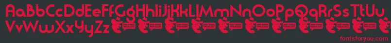 Moderna Font – Red Fonts on Black Background