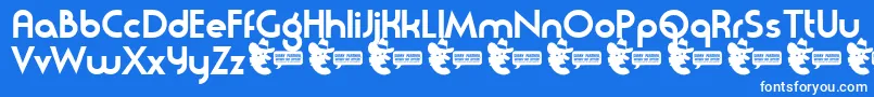 Moderna Font – White Fonts on Blue Background