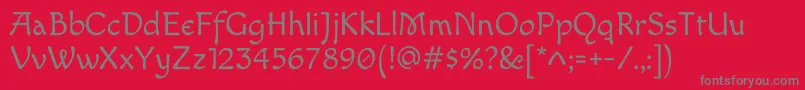MacondoRegular Font – Gray Fonts on Red Background
