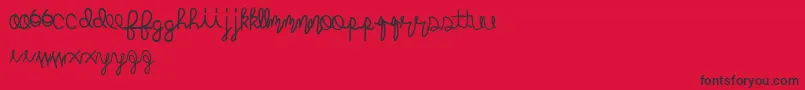 Mightyroping Font – Black Fonts on Red Background