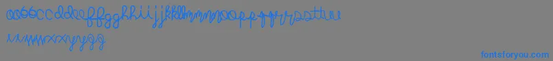 Mightyroping-Schriftart – Blaue Schriften auf grauem Hintergrund