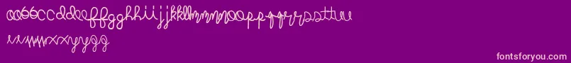 Mightyroping Font – Pink Fonts on Purple Background