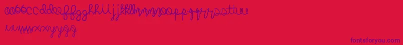 Mightyroping Font – Purple Fonts on Red Background
