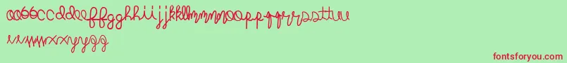 Mightyroping Font – Red Fonts on Green Background