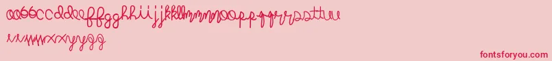 Mightyroping Font – Red Fonts on Pink Background