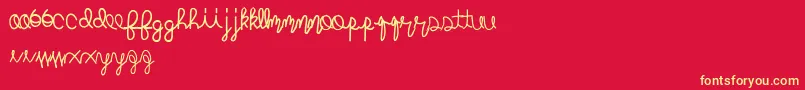 Mightyroping Font – Yellow Fonts on Red Background