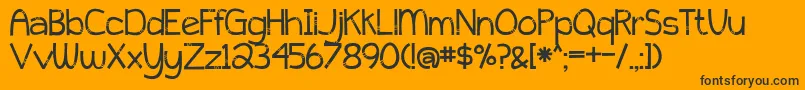 PeytonJenniferDecorated Font – Black Fonts on Orange Background