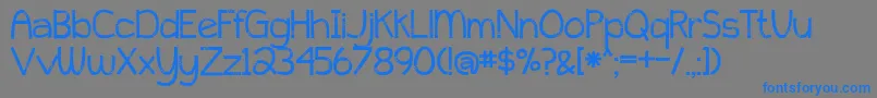 PeytonJenniferDecorated Font – Blue Fonts on Gray Background