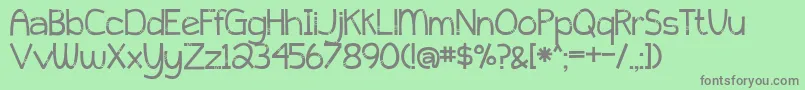 PeytonJenniferDecorated Font – Gray Fonts on Green Background