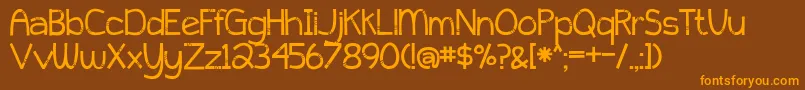 More about PeytonJenniferDecorated Font PeytonJenniferDecorated Font – Orange Fonts on Brown Background