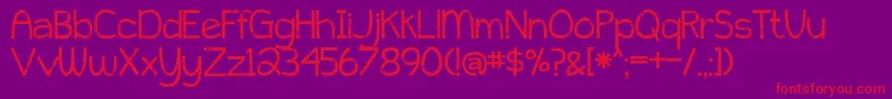 フォントPeytonJenniferDecorated – 紫の背景に赤い文字