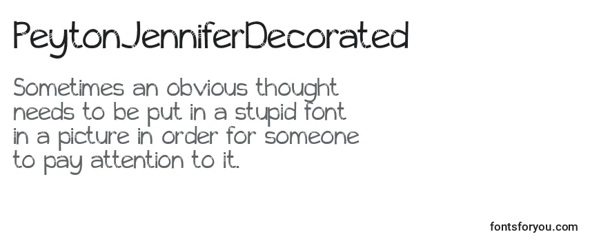 Review of the PeytonJenniferDecorated Font