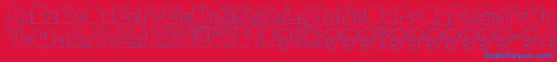 OpnMalatashitoNaked Font – Blue Fonts on Red Background
