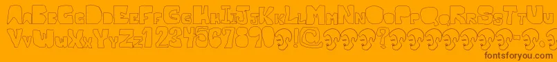 OpnMalatashitoNaked Font – Brown Fonts on Orange Background