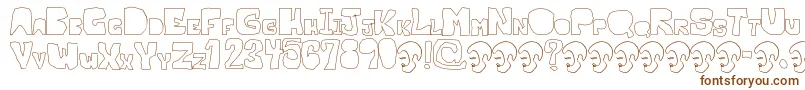 OpnMalatashitoNaked Font – Brown Fonts on White Background