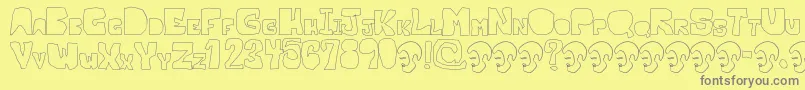 OpnMalatashitoNaked Font – Gray Fonts on Yellow Background