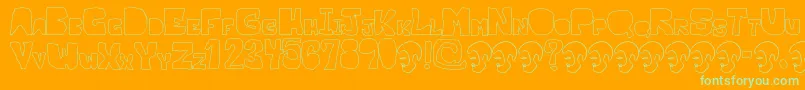 OpnMalatashitoNaked Font – Green Fonts on Orange Background
