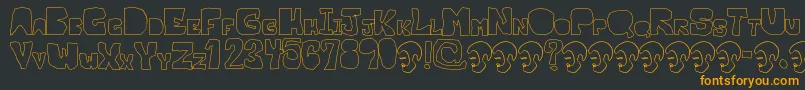 OpnMalatashitoNaked Font – Orange Fonts on Black Background