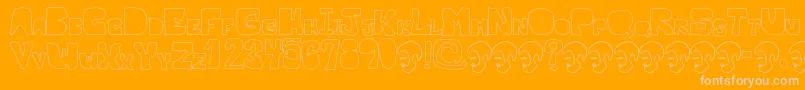 OpnMalatashitoNaked Font – Pink Fonts on Orange Background
