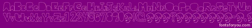 OpnMalatashitoNaked Font – Pink Fonts on Purple Background