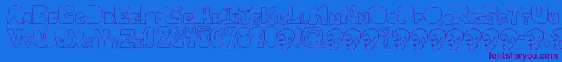 OpnMalatashitoNaked Font – Purple Fonts on Blue Background