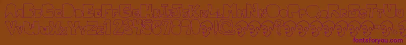 OpnMalatashitoNaked Font – Purple Fonts on Brown Background