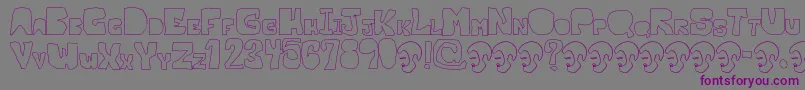 OpnMalatashitoNaked Font – Purple Fonts on Gray Background