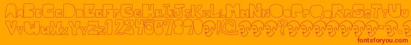 OpnMalatashitoNaked Font – Red Fonts on Orange Background