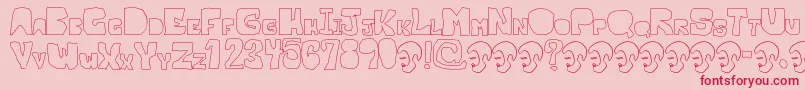 OpnMalatashitoNaked Font – Red Fonts on Pink Background