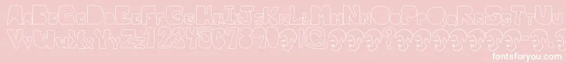 OpnMalatashitoNaked Font – White Fonts on Pink Background