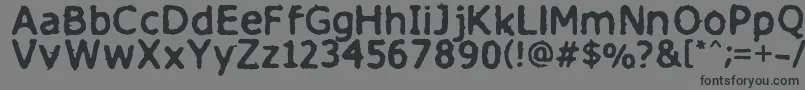 Finitimusiungo-Schriftart – Schwarze Schriften auf grauem Hintergrund