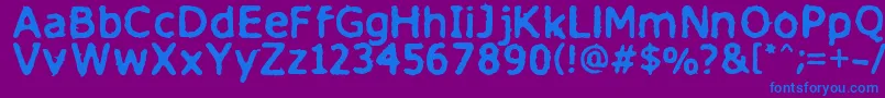 Finitimusiungo Font – Blue Fonts on Purple Background