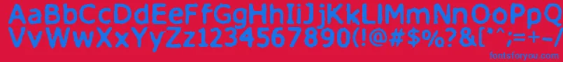 Finitimusiungo Font – Blue Fonts on Red Background