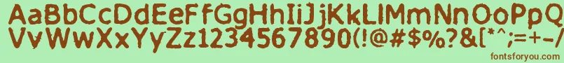 Finitimusiungo Font – Brown Fonts on Green Background