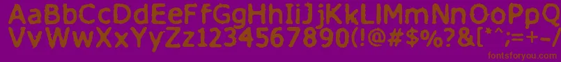 Finitimusiungo Font – Brown Fonts on Purple Background