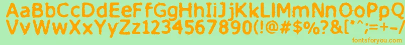 Finitimusiungo Font – Orange Fonts on Green Background